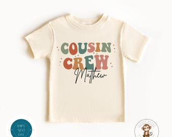 Cousin Crew Personalized Retro Kids Shirt | Custom Matching Cousin Shirts| Baby through Adult Shirts