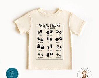 Animal Tracks Kids Tshirt | Baby Shower Gift | Animal Paws Baby Onesie® | Kids Wild Animal Shirt