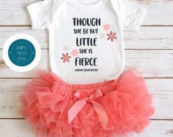 Though She Be But Little Onesie® | Custom Baby Onesie® | Shakespeare Custom Tshirt