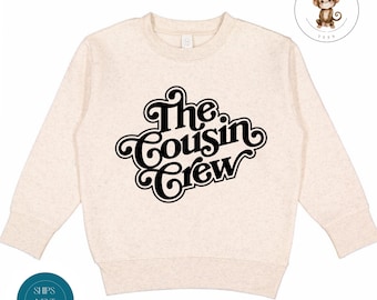 The Cousin Crew Retro Kids Sweatshirt | Matching Cousins Kids Tshirt | Family Cousin Baby Onesie®