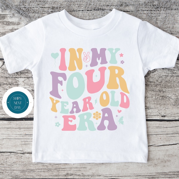 In My Four Year Old Era Baby Onesie® | Fourth Birthday Girl Tshirt |  Birthday Party Shirt