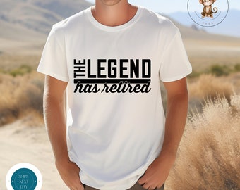 The Legend Has Retired Gildan Mens T-Shirt | Retirement Mens T-Shirt | Gift for Him
