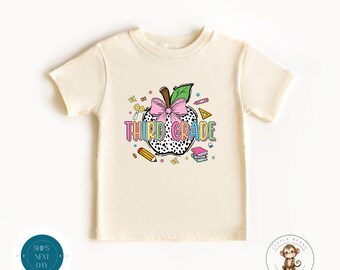 Third Grade Apple School Shirt | First Day of Third Grade | First Day School Photo Shirt | Back to School Shirt