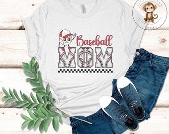 Baseball Mom Ladies T-Shirt | Baseball Mom Shirt | Gift for Her | Sports Mom Shirt