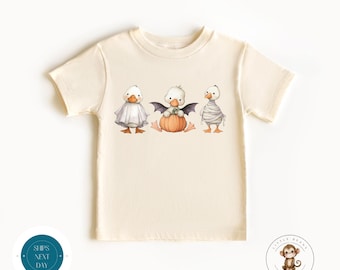 Halloween Ducks Cute Kids Shirt | Custom Halloween Sweatshirt | Kids School Halloween Party Shirt