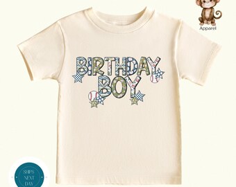 Personalized Baseball Theme Birthday Boy Shirt | Baseball Boys Sweatshirt | Custom Birthday Party Shirt