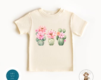 Girl Flower Cactus Kids Tshirt | Cute Cacti Cowboy Baby Onesie® | Baby Shower Gift