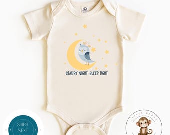 Starry Night Sleep Tight Baby Onesie® | Baby Shower Gift | New Baby Gift | Cute Baby Shirt
