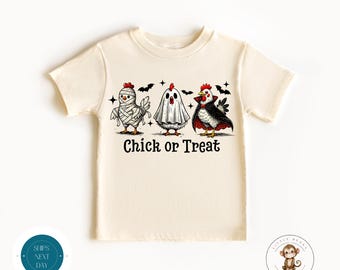 Chick or Treat Halloween Shirt: Funny Chicken Kids' Costume