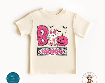 Boo Ghost Girls Personalized Kids Tshirt | Cute Custom Halloween Baby Onesie® | Halloween Party Kids Shirt
