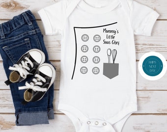 Mommys Sous Chef Baby Onesie® | Custom Kids Tshirt | Cute Baby Onesie® | Baby Shower Gift
