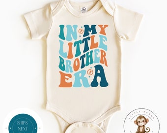 In My Little Brother Era Color Baby Onesie® | Brother Tshirt | Custom Baby Bodysuit | Little Brother Tee