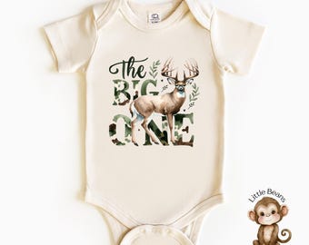 The Big One Camo Birthday Toddler Sweatshirt | Hunting Theme First Birthday Shirt | Boys First Birthday Toddler Tshirt