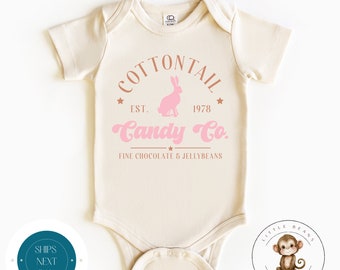 Cottontail Candy Easter Baby Onesie® | Easter Bunny Gift | Cute Easter Kids Tshirt | Custom Easter Kids Tee |