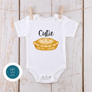 Cutie Pie Onesie® | Cute Funny Baby Onesie® | Baby Shower Gift | Food Onesie®