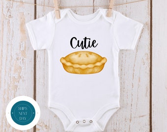 Cutie Pie Onesie® | Cute Funny Baby Onesie® | Baby Shower Gift | Food Onesie®