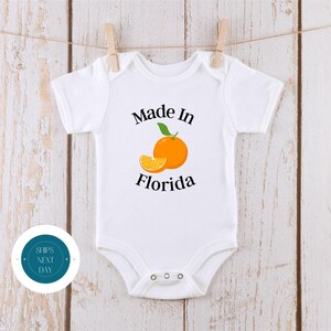 made in florida baby onesie