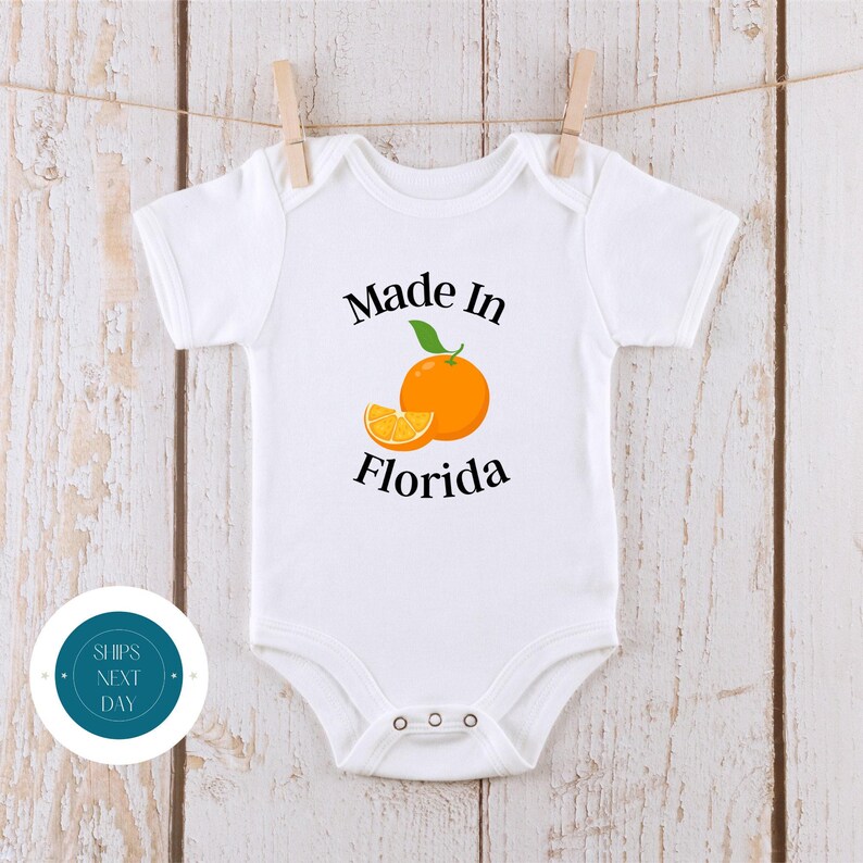 made in florida baby onesie