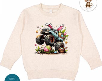 Big Truck Easter Eggs Boys Sweatshirt | Boys Easter Tshirt | Cute Easter Baby Onesie®