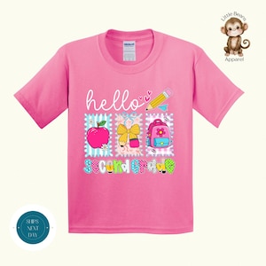 Zweite Klasse Mädchen Back to School Shirt |  Girly erster Tag der zweiten Klasse | 2.Klasse Erster Tag Schulfoto Shirt