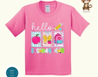 Second Grade Girls Back to School Shirt |  Girly First Day of Second Grade | 2nd Grade First Day School Photo Shirt