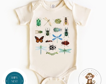 Bugs Retro Baby Onesie® | Future Entomologist Kids Tshirt | Baby Shower Gift