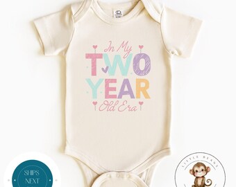 In My Two Year Old Era Birthday Baby Onesie® | Second Birthday Girl Tshirt | Cute Birthday Party Shirt