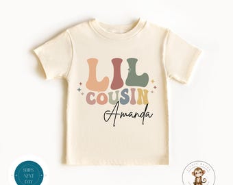 Lil Cousin Personalized Kids Shirt | Custom Boho Matching Cousin Shirts| Baby through Adult Shirts