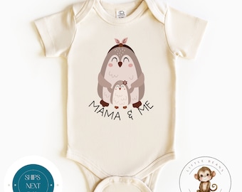 Mama and Me Penguin Baby Onesie® | Cute Baby Onesie® |  Baby Shower Gift | Animal Theme Onesie®