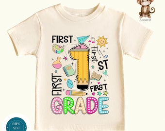 First Grade Fun Pencil First Day of School Shirt | Unisex 1rst Grade School Shirt | First Day Photos Shirt
