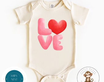 Valentine Love Baby Onesie® | Kids Tshirt | Custom Baby Bodysuit | Valentines Day Tee