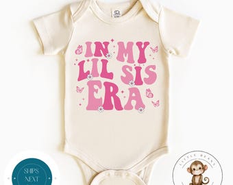 In My Little Sis Era Pink Baby Onesie® | Little Sister Tshirt | Baby Shower Gift | Cute Sister Onesie®