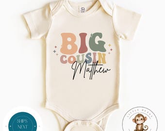 Big Cousin Personalized Baby Onesie® | Custom Boho Matching Cousin Shirts| Baby through Adult Shirts