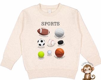 Sports Balls Kids Tshirt | Custom Sports Sweatshirt | Baby Sports Onesie®