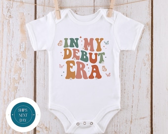 In My Debut Era Retro Baby Onesie® | Kids Tshirt | Custom Baby Bodysuit | Baby Shower Gift