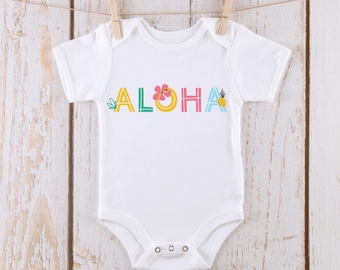 Aloha Hawaii Vacation Onesie® | Custom Kids Tshirt | Vacation Onesie® | Vacation Tshirt