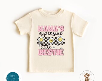Mamas Expensive Bestie Retro Kids Tshirt | Cute Funny Baby Onesie® | Cute Kids Gift | Baby Shower Gift | Girly Shirt