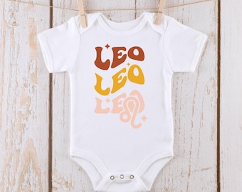 Leo Onesie® | Custom Kids Leo Tshirt | Zodiac Onesie® | Astrological Onesie®