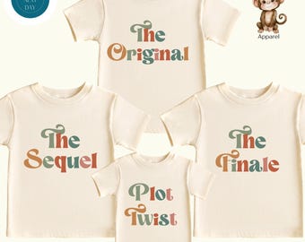 Retro Original Sequel Finale Plot Twist Kids Sibling Shirts | Sibling Sweatshirts | Big Brother Big Sister Tshirts