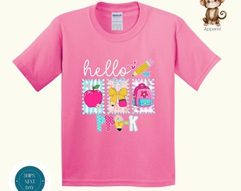 PreK Girls Back to School Shirt |  Girly First Day of Pre-K | Preschool First Day School Photo Shirt