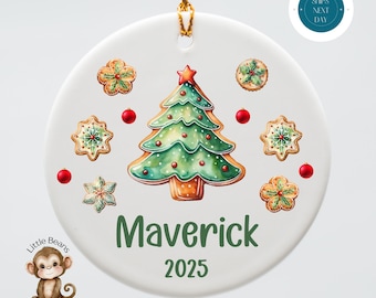 Personalized Cookie Christmas Ornament: Keepsake Name Ornament, Gift Box