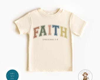 Faith Baby Kids Tshirt | Christian Catholic Religious Baby Onesie® | Baby Shower Gift