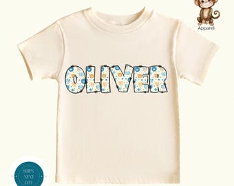 Personalized Baby Animals Name Shirt | Custom Animal Tshirt | Cute Boys Sweatshirt | Baby Take Home Onesie®