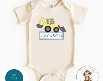 Construction Personalized Baby Onesie® | Spring Name Kids Tshirt | Easter Kids Sweatshirt