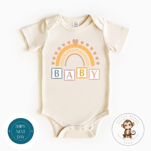 Rainbow Blocks Baby Onesie® |  Baby Shower Gift | Cute New Baby Onesie® | Take Home Onesie®