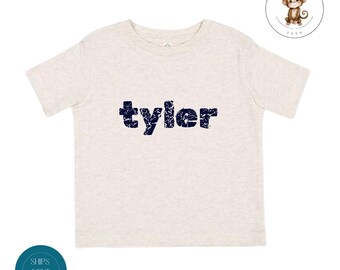 Custom Distressed Boys Name Kids Tshirt | Custom Kids Tshirt | Personalized Tshirt | Choose Font Color