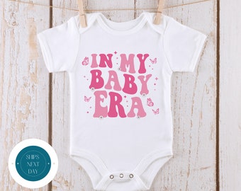 Combinaison bébé rose In My Baby Era® | T-shirt pour enfants | Body bébé personnalisé | Cadeau baby shower