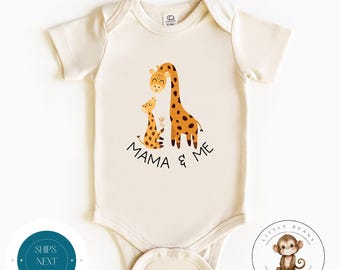 Mama and Me Giraffe Baby Onesie® | Cute Baby Onesie® |  Baby Shower Gift | Animal Theme Onesie®