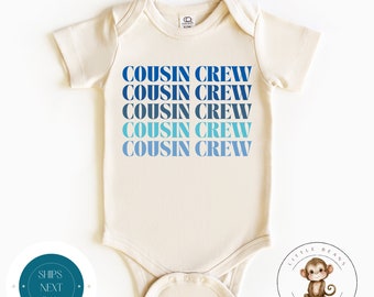 Cousin Crew Stack Blue Kids Natural Baby Onesie® | Custom Kids Cousin Tshirt | Cousin Crew Cute Onesie®
