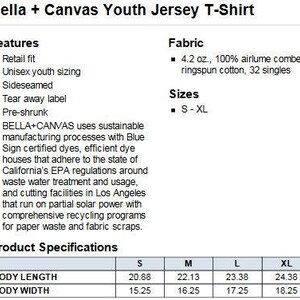 a sheet of paper with a description of the product